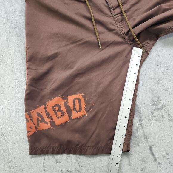 CABO STYLE Board Shorts Mens 32 Brown Tie Front Pockets Beach Swim Summer Sports - Picture 8 of 10